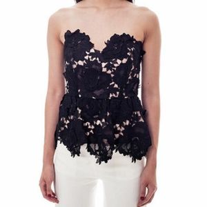 Sexy Black lace bustier